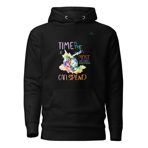 TIME with Turquoise Logo Premium Unisex Hoodie - Kima Kreates