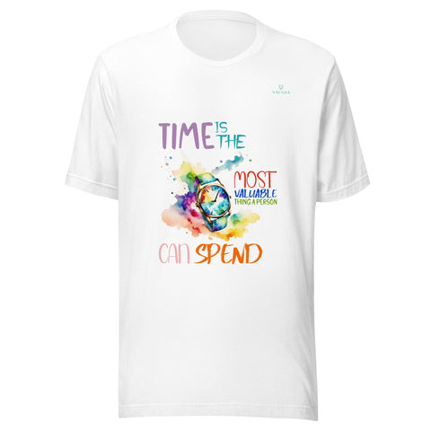TIME with Turquoise Logo Unisex T-Shirt - Kima Kreates