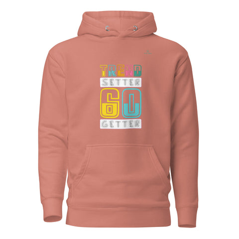 TRENDSETTER GO GETTER with Turquoise Logo Premium Unisex Hoodie - Kima Kreates