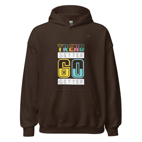 TRENDSETTER GO GETTER with Turquoise Logo Unisex Hoodie - Kima Kreates