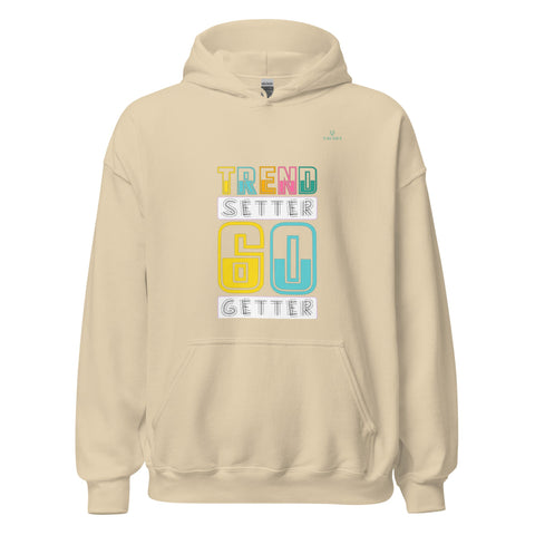TRENDSETTER GO GETTER with Turquoise Logo Unisex Hoodie - Kima Kreates