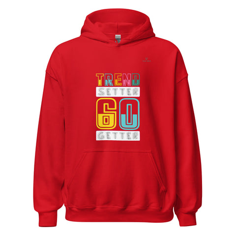TRENDSETTER GO GETTER with Turquoise Logo Unisex Hoodie - Kima Kreates
