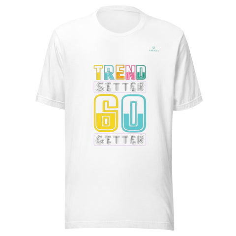 TRENSETTER GO GETTER with Turqouise Logo Unisex T-Shirt - Kima Kreates