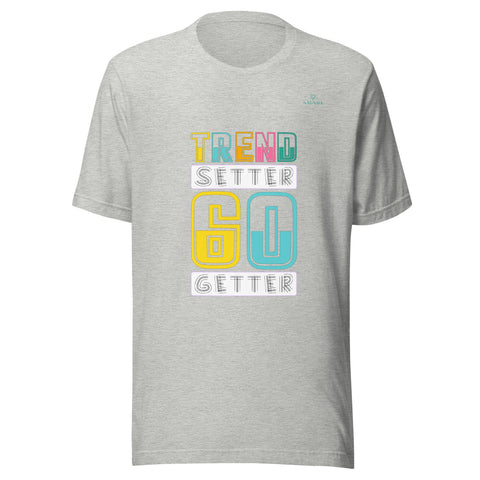 TRENSETTER GO GETTER with Turqouise Logo Unisex T-Shirt - Kima Kreates