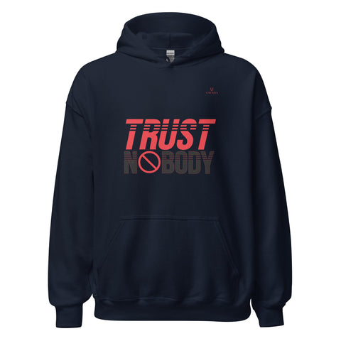 TRUST NOBODY with Red Logo Unisex Hoodie - Kima Kreates