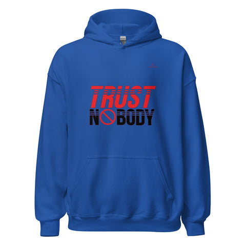 TRUST NOBODY with Red Logo Unisex Hoodie - Kima Kreates