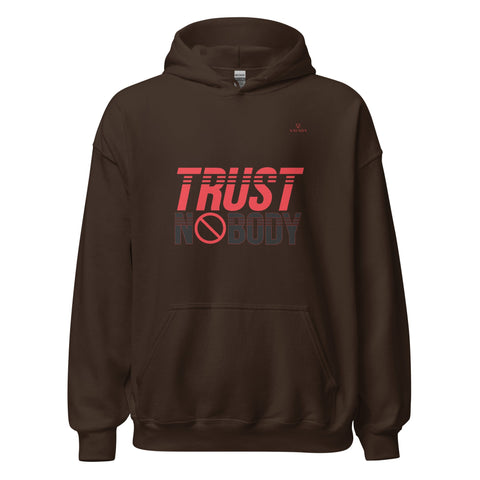 TRUST NOBODY with Red Logo Unisex Hoodie - Kima Kreates