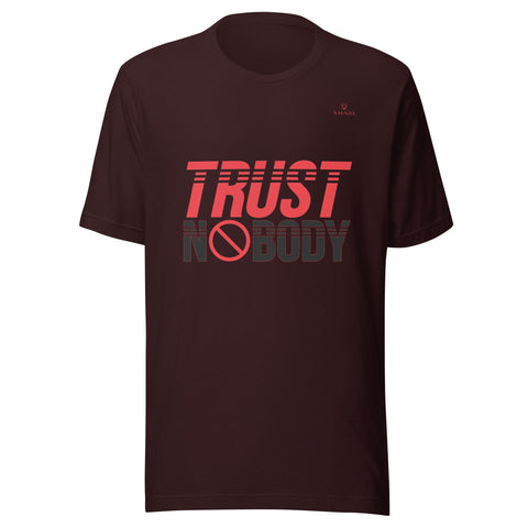 TRUST NOBODY with Red Logo Unisex T-Shirt - Kima Kreates