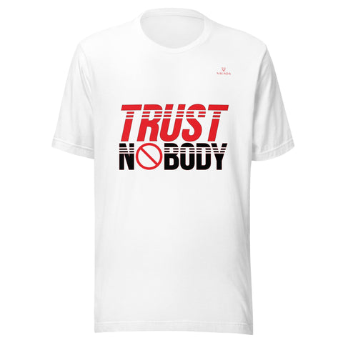 TRUST NOBODY with Red Logo Unisex T-Shirt - Kima Kreates