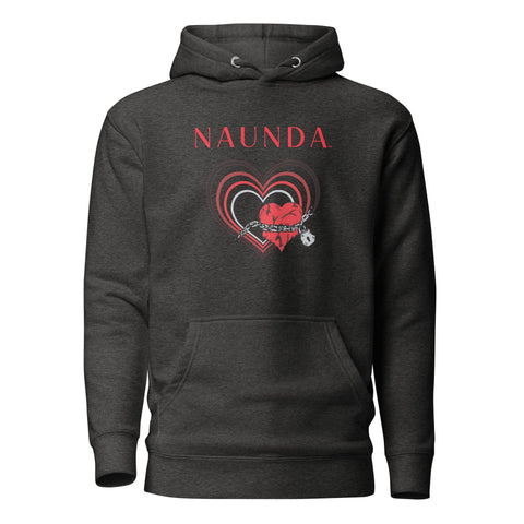 UNCHAIN MY HEART with Red Logo Premium Unisex Hoodie - Kima Kreates