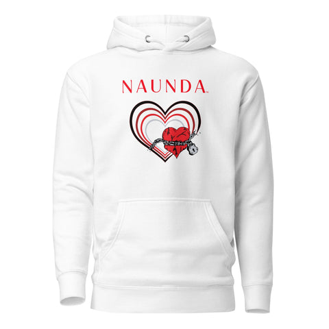UNCHAIN MY HEART with Red Logo Premium Unisex Hoodie - Kima Kreates