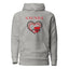 UNCHAIN MY HEART with Red Logo Premium Unisex Hoodie - Kima Kreates