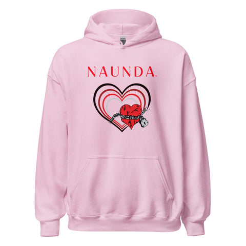 UNCHAIN MY HEART with Red Logo Unisex Hoodie - Kima Kreates
