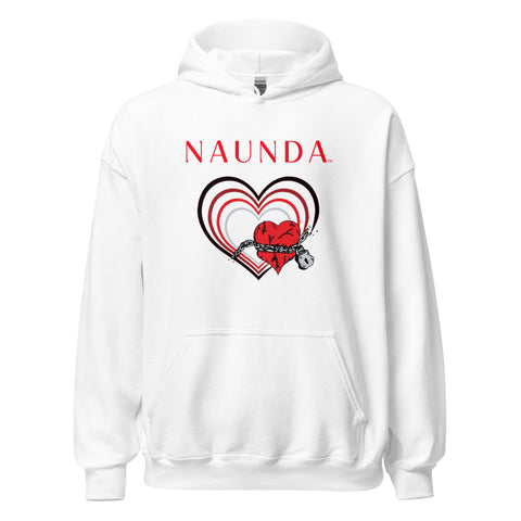 UNCHAIN MY HEART with Red Logo Unisex Hoodie - Kima Kreates