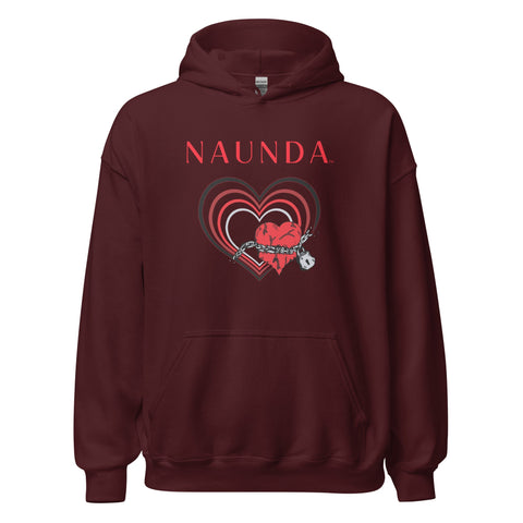 UNCHAIN MY HEART with Red Logo Unisex Hoodie - Kima Kreates