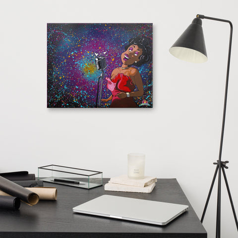 "VOCALIST (Jazz Series)" Canvas Print (16"x20") - Kima Kreates