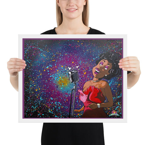 "VOCALIST (Jazz Series)" Framed Poster (16"x20") - Kima Kreates