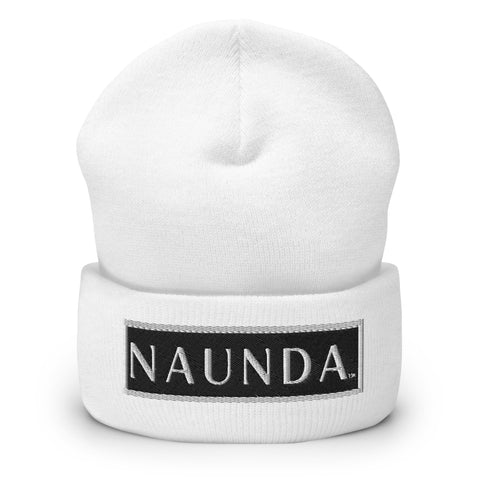 WHITE LABEL Naunda Word Patch Cuffed Beanie - Kima Kreates