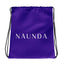 WHITE LABEL Naunda Word Violet Drawstring Bag - Kima Kreates