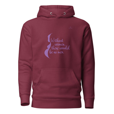 WOMEN with Purple Logo Premium Unisex Hoodie - Kima Kreates